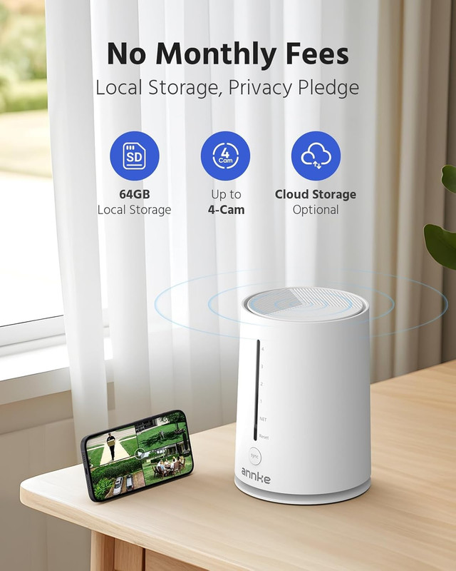 5MP Solar Wireless Security Camera Kit, Color Night Vision, 2-Way Audio, 64GB Ca gallery
