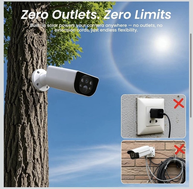 Home Security Cameras Solar & Battery Powered Pack of 4 gallery