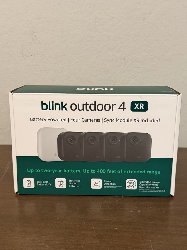 Blink Outdoor 4 XR , 6 Camera System w/Sync Module Included – New Sealed