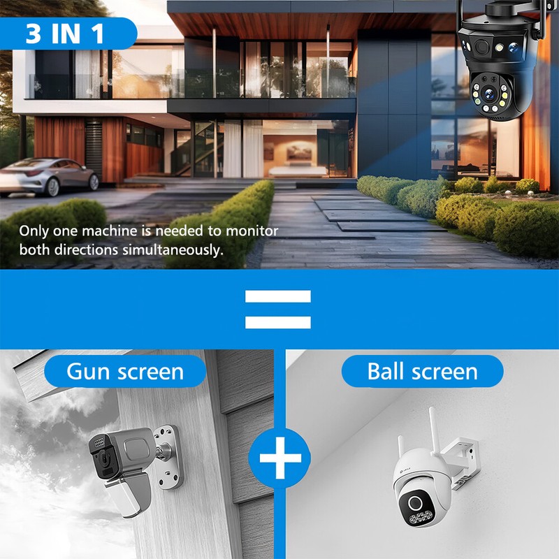 Security Camera Ai Motion Auto Tracking PTZ Video Camera Outdoor WiFi IP Camera gallery