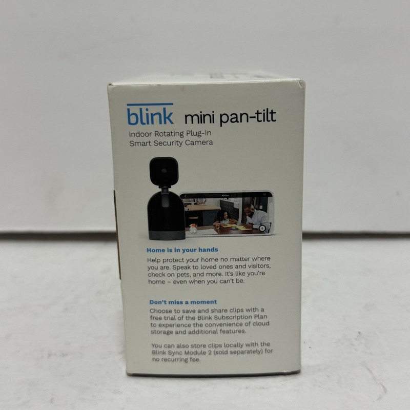 Blink Mini Pan Tilt Security Camera Wired Indoor Black Rotating - Open Box!! gallery