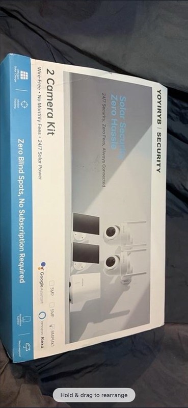 YOYIRYB Solar Security Camera Set of 2 with Receiver Solar Panel