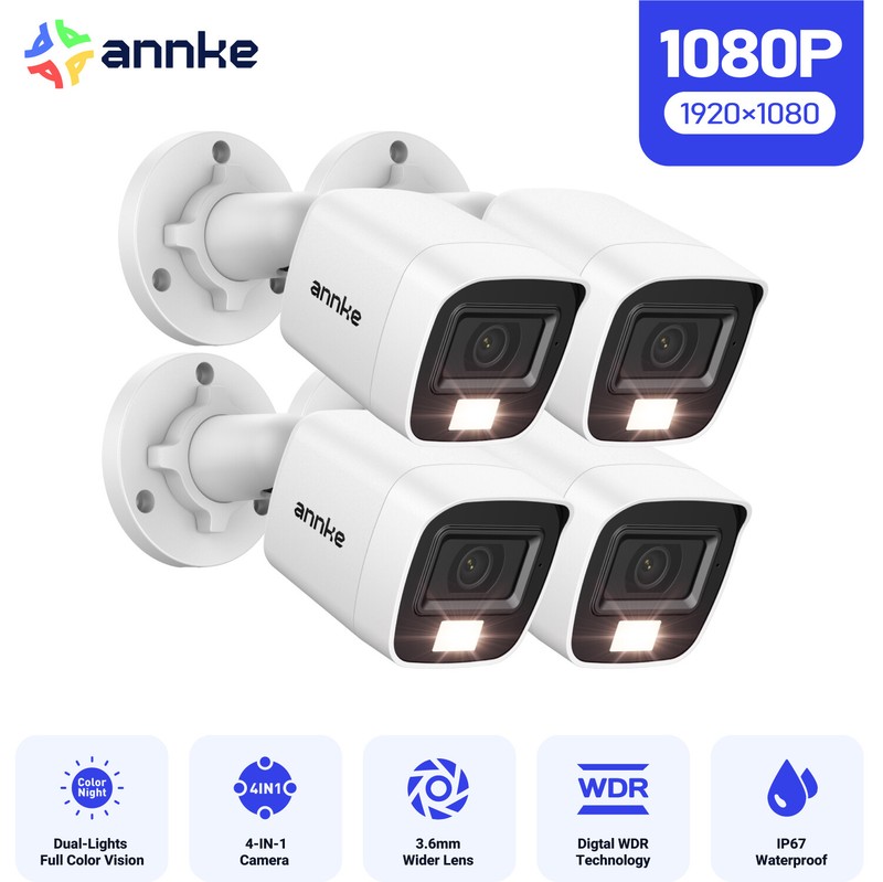 ANNKE 4K 8MP 5MP 1080P Video Outdoor Security Camera AI Color Night Vision IP67 gallery