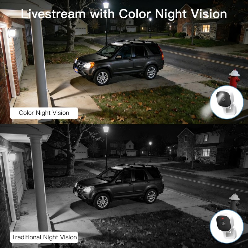 2.5K Outdoor Indoor Security Camera System With Night Vision Motion Detection... gallery
