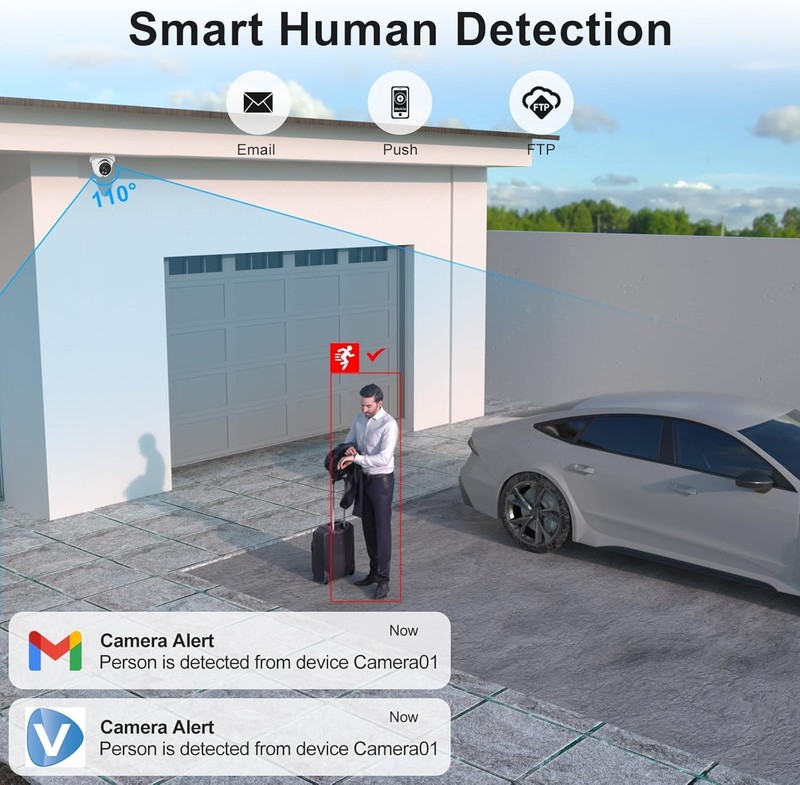 NDAA Compliant 4MP PoE Camera for Indoor & Outdoor Use with Wide Angle View gallery