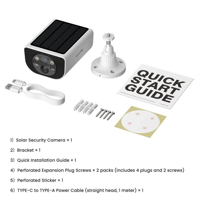 Wansview 2K 3MP Outdoor Solar Security Cameras Spotlight Cam Color Night Vision gallery