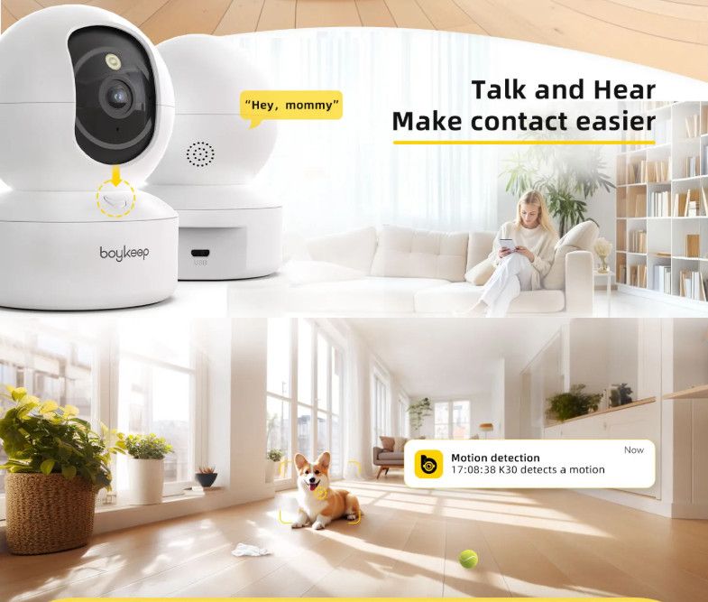 3MP WiFi Security Camera 5G/2.4GHz Baby Monitor Auto Tracking 24/7 CCTV gallery