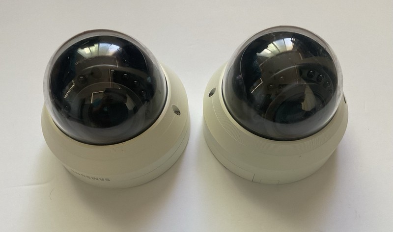 *LOT OF 2* Samsung Hanwha SND-7084RN 3MP IR Network Dome Camera Tested/Working