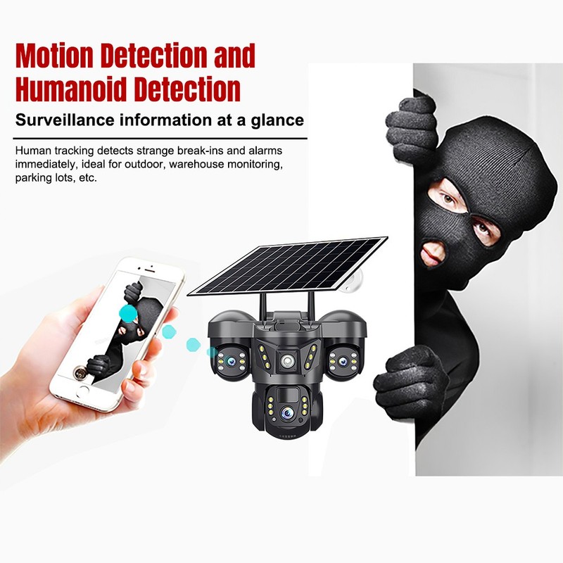 2x Camaras De Seguridad Para Exterior Solar WIFI Inalambrica Con Vision Nocturna gallery