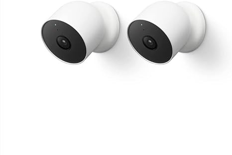 WHITE – Google Nest Cam Outdoor or Indoor Battery 2nd Generation 2 Count G3AL9