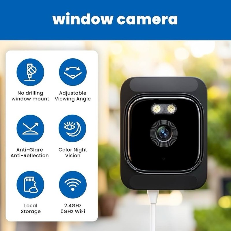 Indoor Window Camera Adjustable Mount, Easy to Install Window Bracket gallery