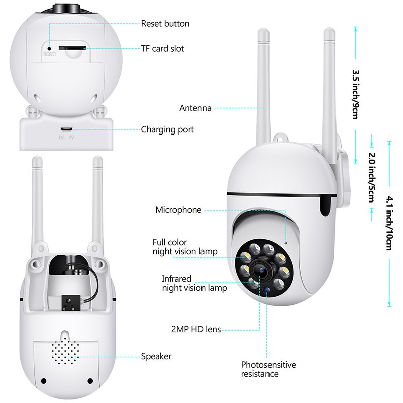 8 Pack Wireless 5G WiFi Security Camera System Smart Outdoor Night Vision 1080P gallery