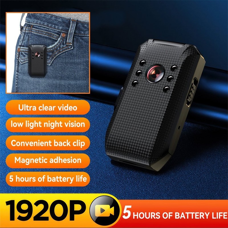 1080P Rechargeable Body Camera Audio Video DVR IR Night Vision Magnetic HD Cam gallery
