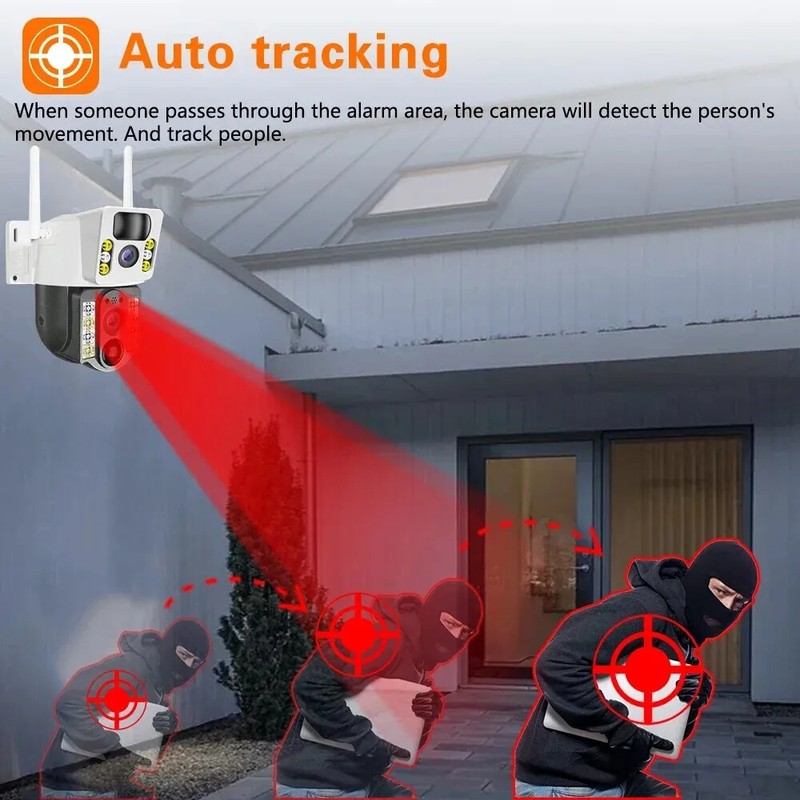 4G Solar Surveillance Cameras Wifi Wireless Outdoor Smart Home Security Monitor gallery