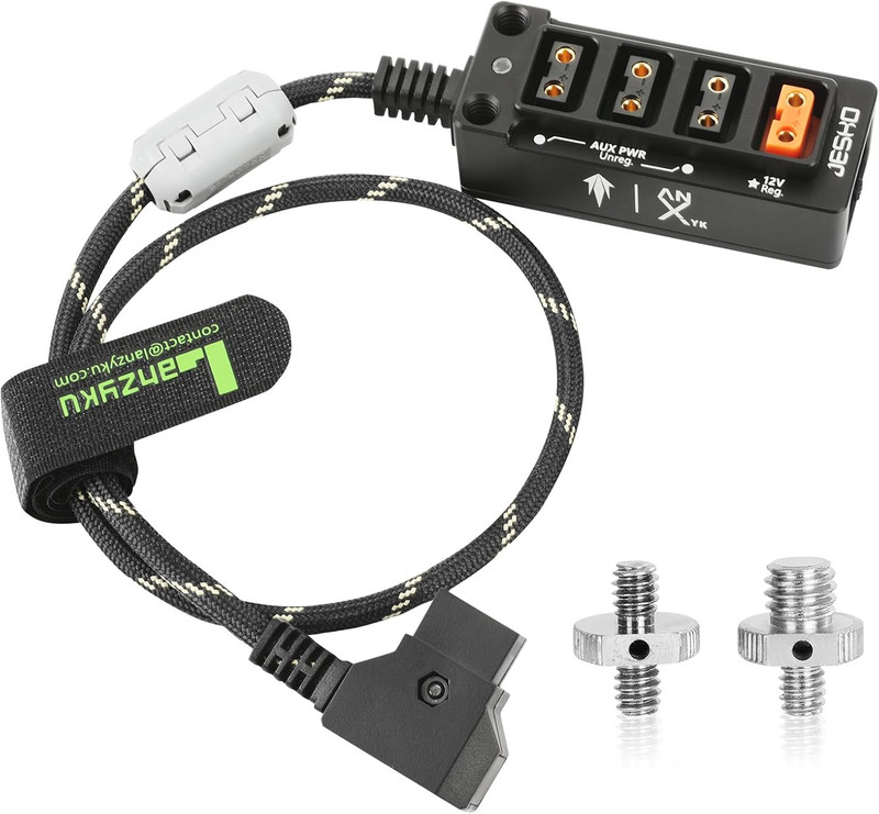 12V Regulated Surge Protection Metal P-Tap D-Tap Splitter with On/Off Switch for
