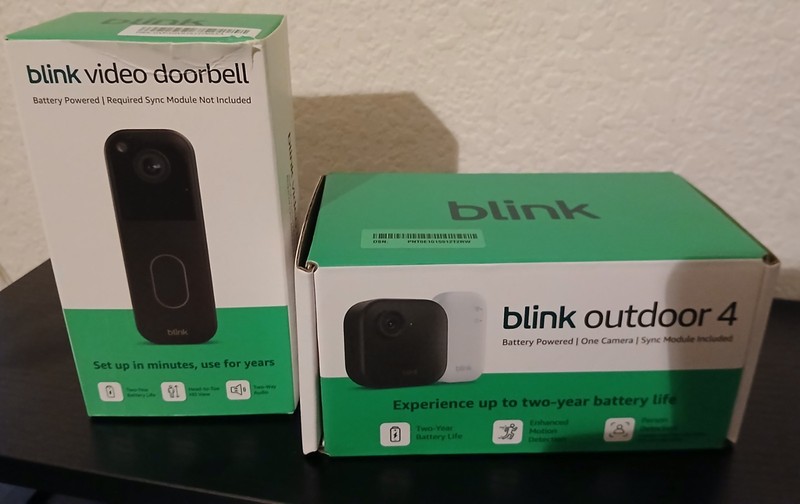 Blink Outdoor 4 Wireless Camera Security System & Blink Video Doorbell BUNDLE