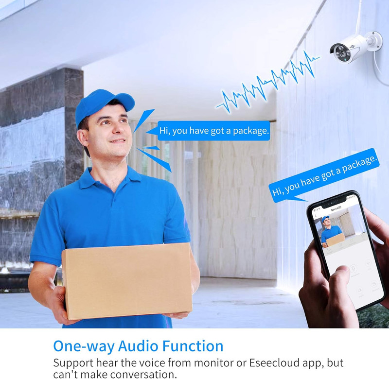 【16CH Expandable】 Home Security Camera System, 24/7 Recording, Wired Plug-In Pow gallery