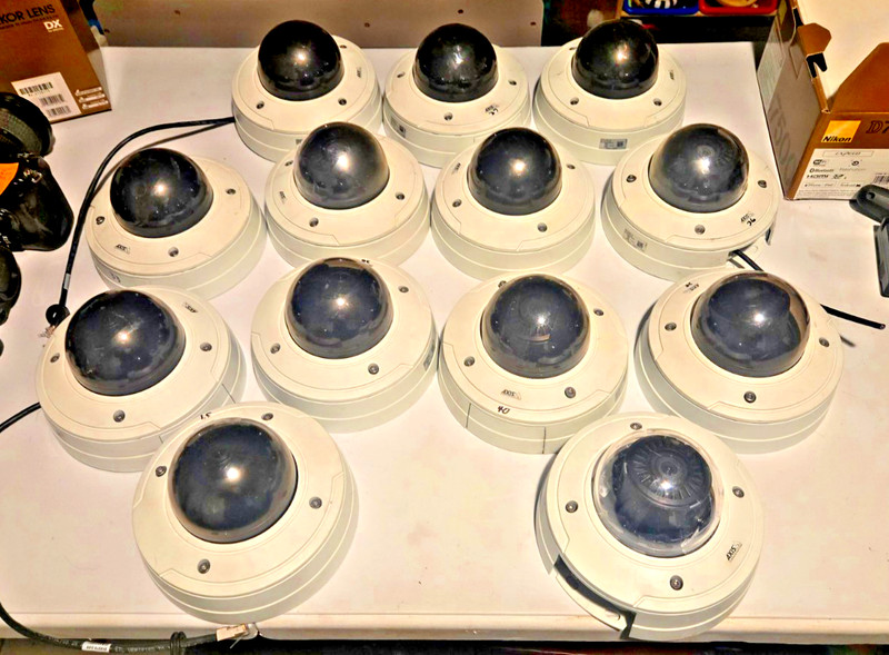 Lot of 13 – Axis P3367-VE Outdoor or Indoor Network Dome Camera – USED
