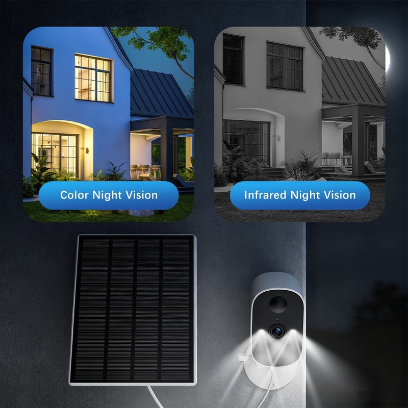 4Pcs WiFi Camera Solar Outdoor Wireless Battery Powered Audio Security Camera gallery