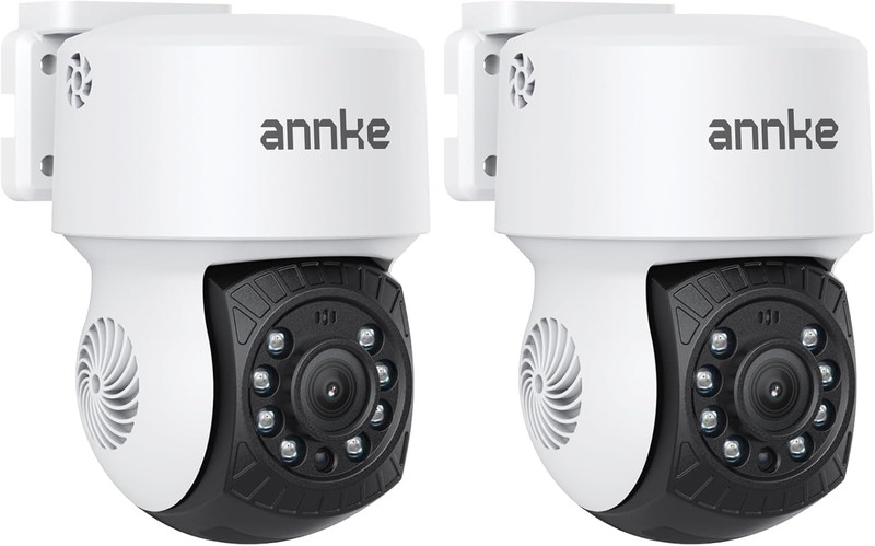 2Pack 1080P 2MP AHD CCTV Home Surveillance Dome Wired PT Camera with 350° Pan an