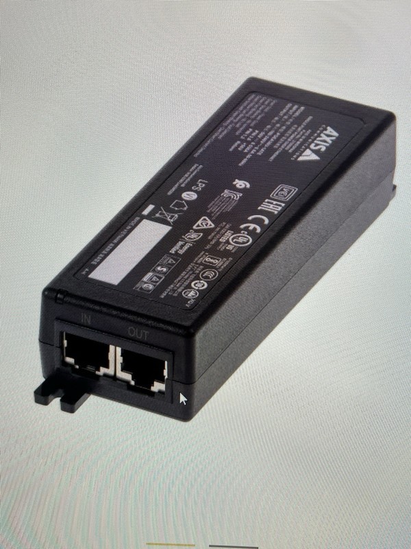 AXIS 30 W Midspan P/N: 02172-004 POE INJECTOR PLUG and PLAY 10/100/1000 Mbps gallery