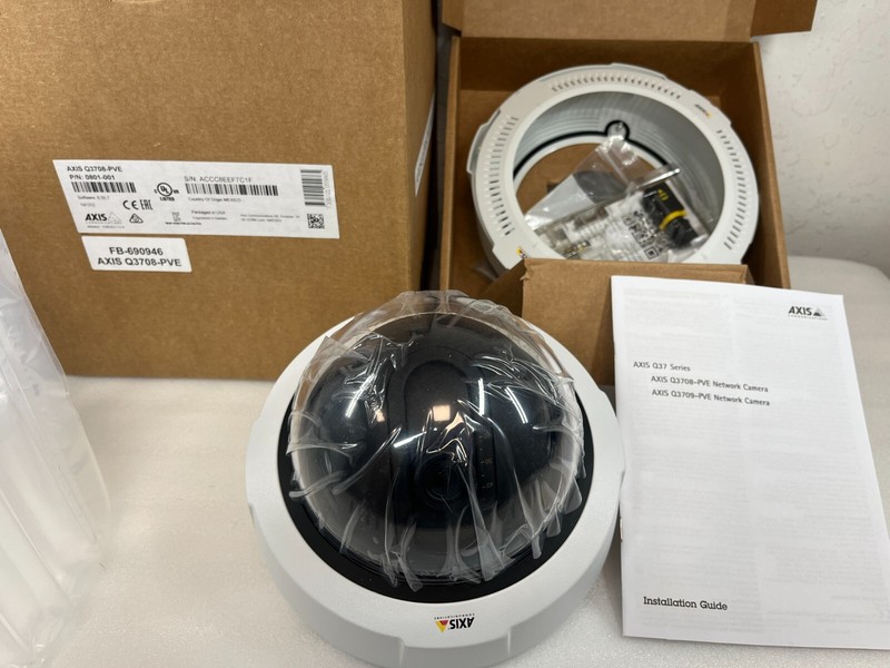 Axis Q3708-PVE 180° Network Security Fixed Dome Camera System, NEW Set of 4 gallery