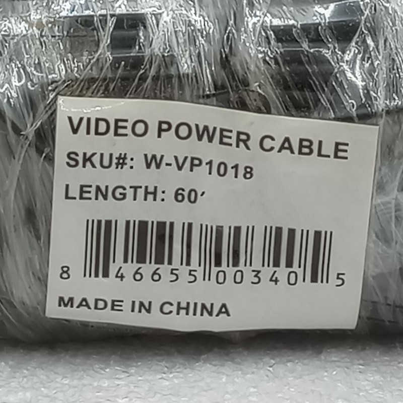 Video Power Cable ~ Length 60" SKU# W-VP1018 *Brand New* gallery