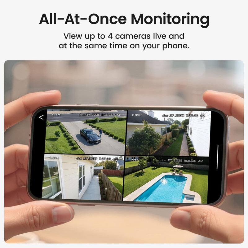Security Cameras Outdoor Wireless, 4 Cam-Kit, No Subscription Required, Solar-Po gallery