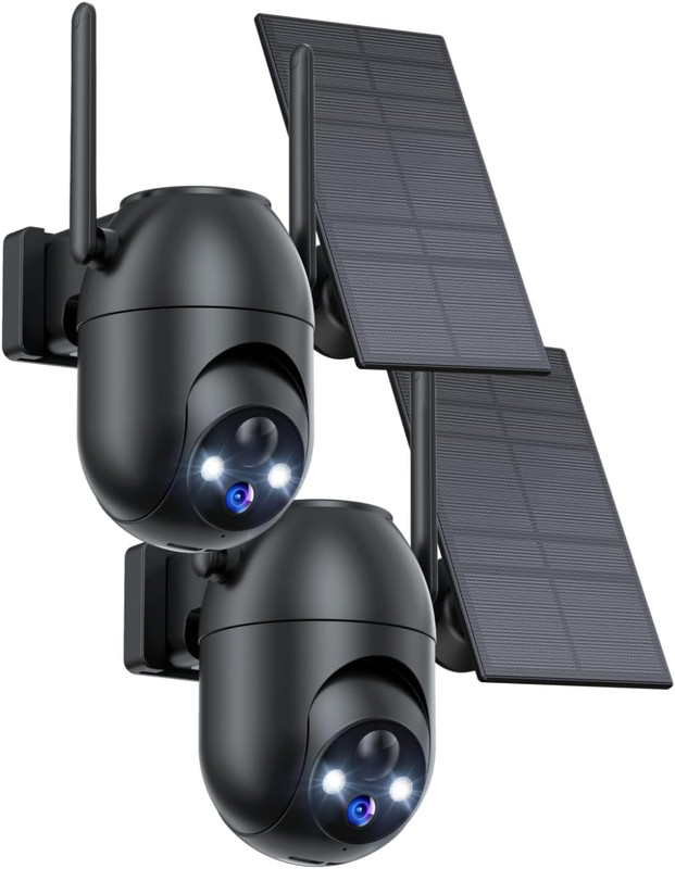 Wireless Solar Security Camera – 2K Outdoor CCTV with Motion Sensor, IP66 Waterp