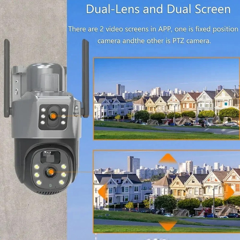 5G 1080P 360° Camara De Seguridad WIFI Inalambrica Para Casa Exterior Con Audio gallery