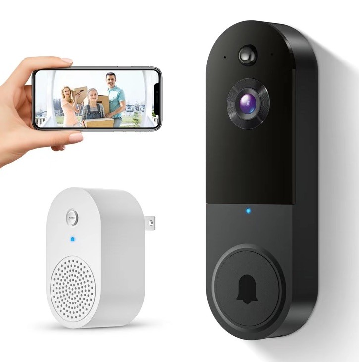 Doorbell Camera Ring Video 1080p HD WI-FI Night Vision MotionDetection Wireless
