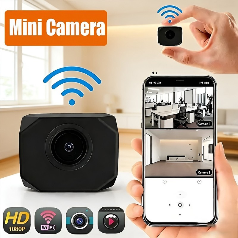 Mini Camera WiFi 1080P HD Smart Home Security Portable IP Cam Remote Monitoring