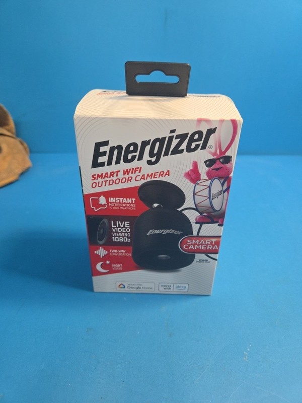 Energizer Smart WiFi Outdoor Camera 1080p IP65 Weatherproof EOX1-1003-BLK Unused gallery