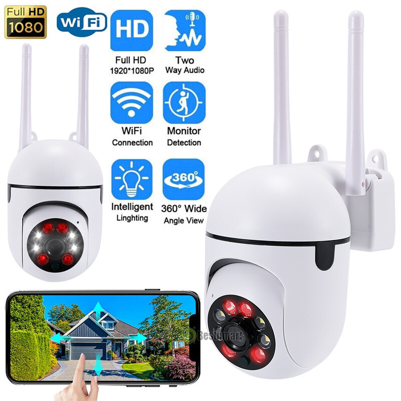 Paquete de 4 WIFI 1080P 360° Camara Seguridad Inalambrica Casa Exterior Cámara