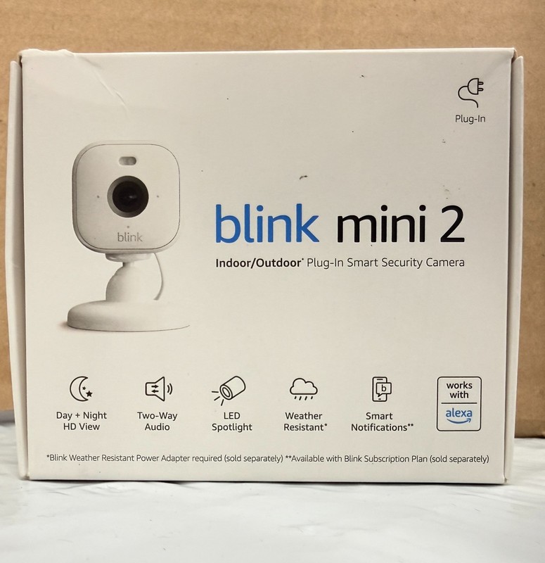Blink Mini 2 Security Camera 1080p Wired Indoor Outdoor Night Vision Audio NEW