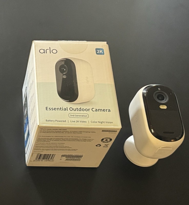 Arlo Essential Outdoor Camera 2K 2nd Gen | Open Box – Never Used – Fast Ship