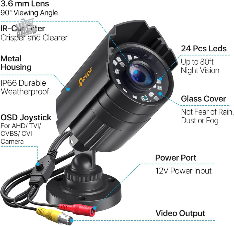 1080P Full HD AHD CVI TVI Analog 2MP Night Outdoor Surveillance Camera gallery