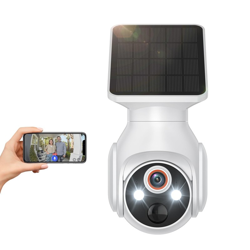 Solar-Powered 1080p Battery Camera, Security Cameras Wireless Outdoor for Hom…
