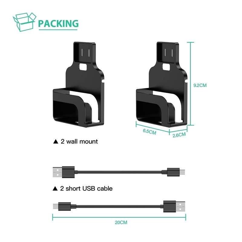 Outlet Wall Mount Compatible with Blink Sync Module 2 with Short Cable 2 Pack,Mo gallery