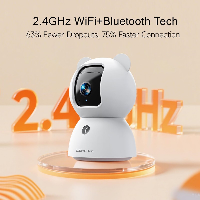 2,5K Security Camera Indoor AI Person Pet Cry Detection 4MP Pan Tilt gallery