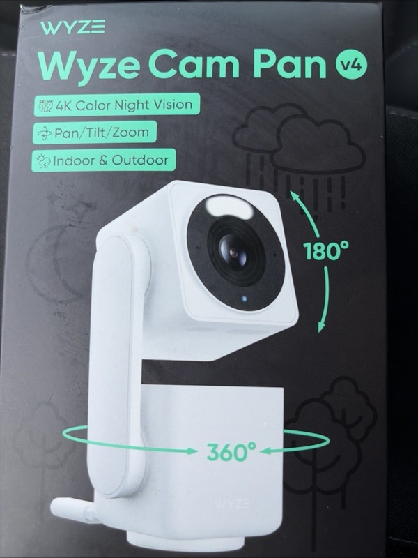 Wyze Cam Pan v4 4K UHD Indoor/Outdoor Plug-In Pan & Tilt Security Camera