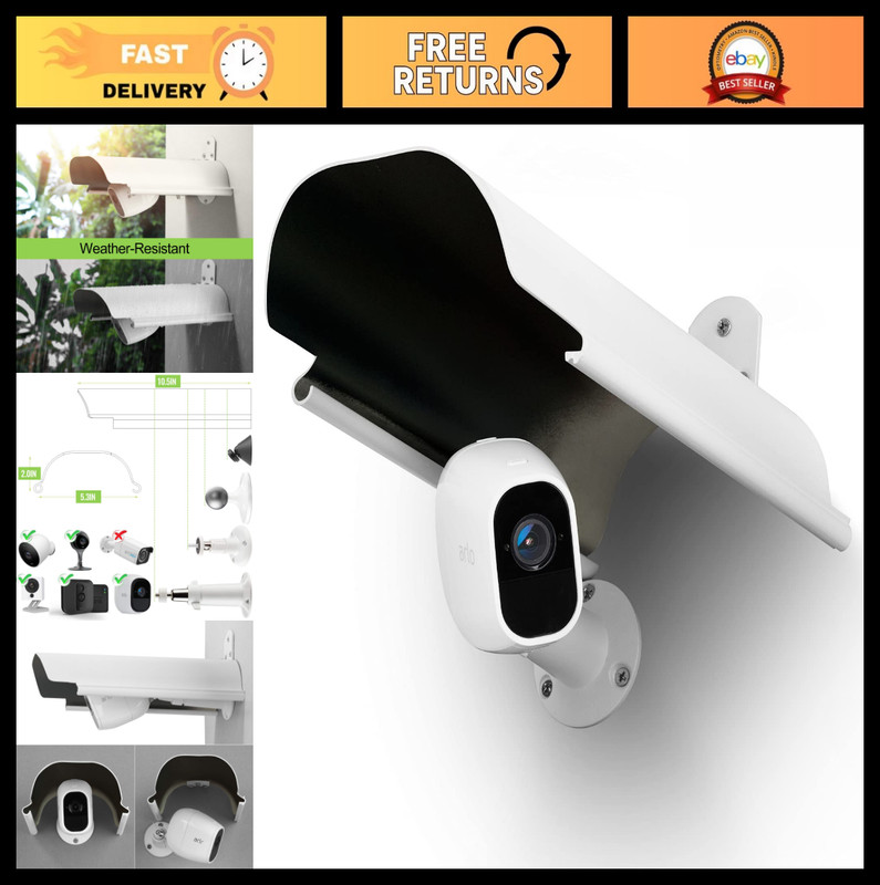 Outdoor Security Camera Sun Shade Cover – Fits Blink, Arlo, Wyze, Nest, Ring – A