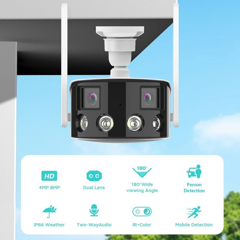 4K 8MP IP Surveillance Camera WiFi Night Vision Wide Angel Outdoor CCTV Camera gallery