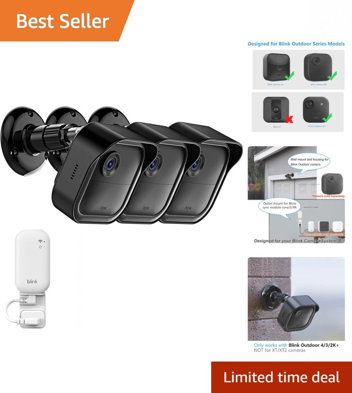 Weatherproof Housing for Blink Cameras – 3 Pack with Adjustable Mounts
