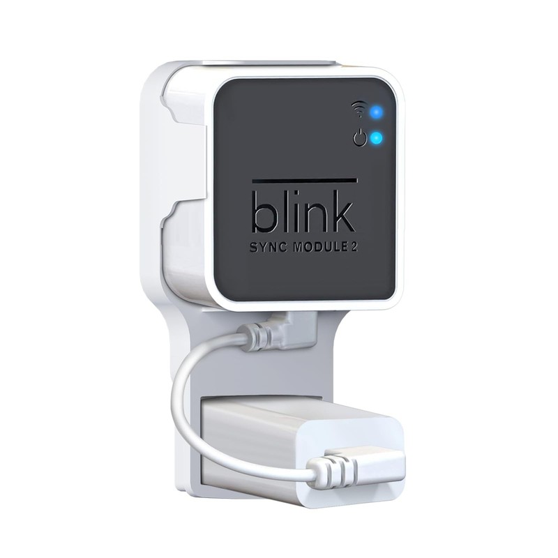 Wall Mount for Blink Sync Module 2 with Short Cable – save Space – No Messy Wire