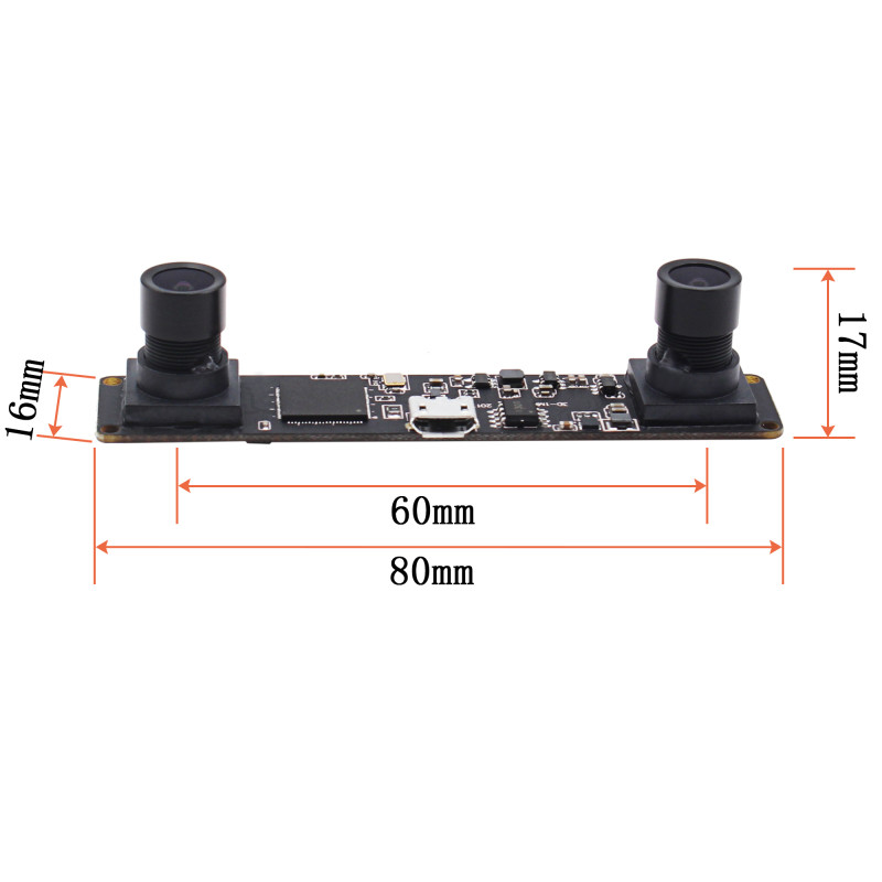 Synchronization 960P Dual Lens USB Camera Module MJPEG 60fps for 3D VR Camera gallery