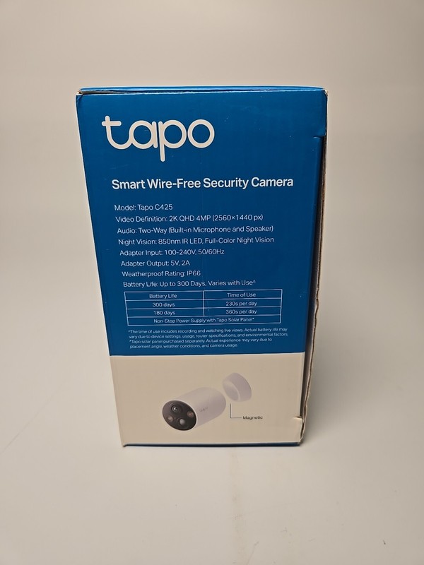 Tapo Wire-Free MagCam, Wireless 2K Battery Powered Smart Security Camera gallery