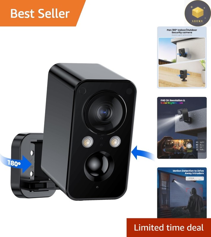 Waterproof Battery-Powered Security Camera – 1296p HD Video & Two-Way Audio