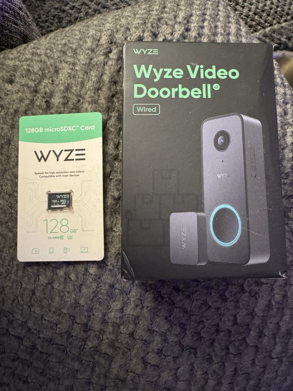 Wyze Video Doorbell (Wired) With 128GB Micro SD. Brand New, Never Opened.