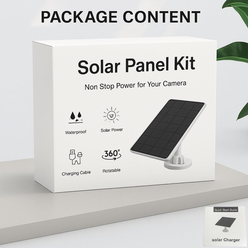 Solar Panel Simplisafe Outdoor Camera Series 2 Wireless Wired IP65 Waterproof gallery